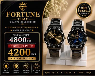 fortuneCoupple watches set premium stainless steel his hersnew Rs 4200