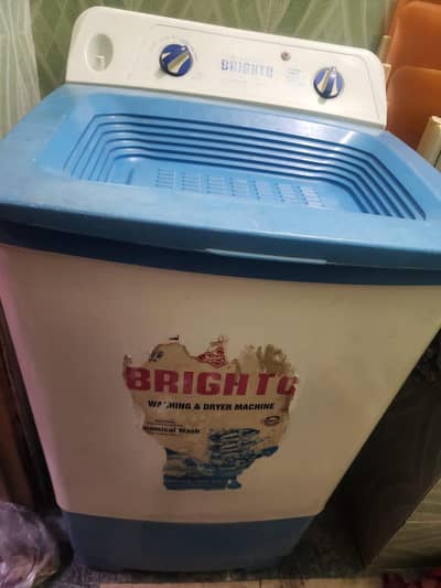 BRIGHTO WASHING MACHINE ALL OK HA CONDITION 10/10 HA PURE COOPER MOTER