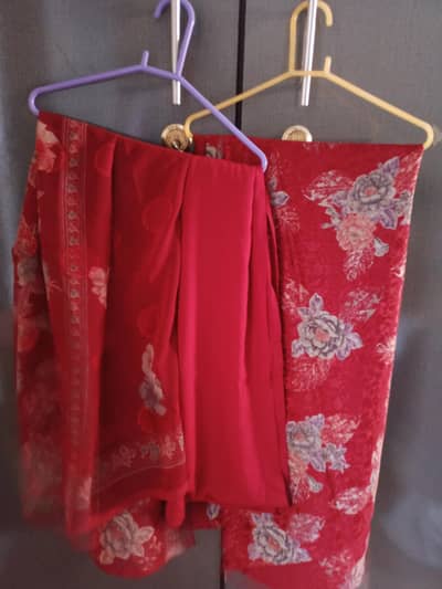 unstitched georget dress 3 piece
