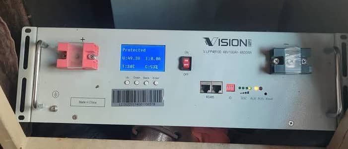 VISION 48V 100Ah littum poshphate battery warranty available