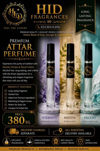 Premium Motiya Attar Perfume | Long Lasting Fragrance | 10ml | Rs. 380