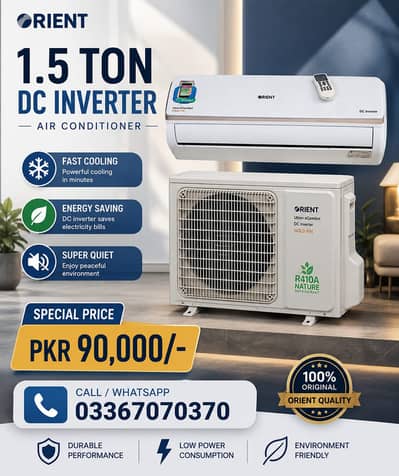 1.5 ton AC Dc inverter ORient (0336/7070/370) GEnuine Year warranty