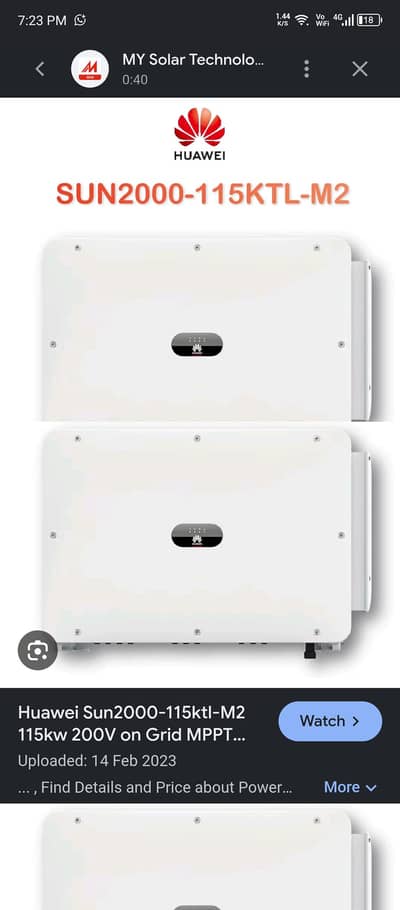Huawei 115 kti on grid invertor
