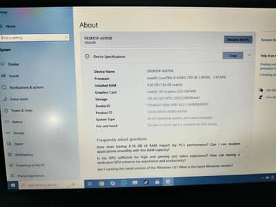 lenovo X 260 core i5 6th Generation