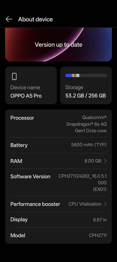 OPPO A5 pro 256gb
