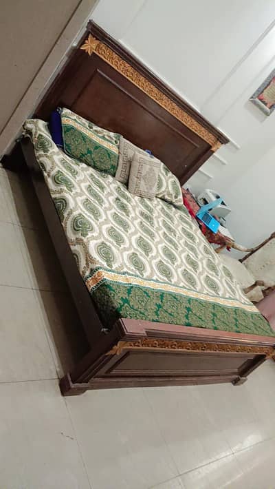 wooden bed