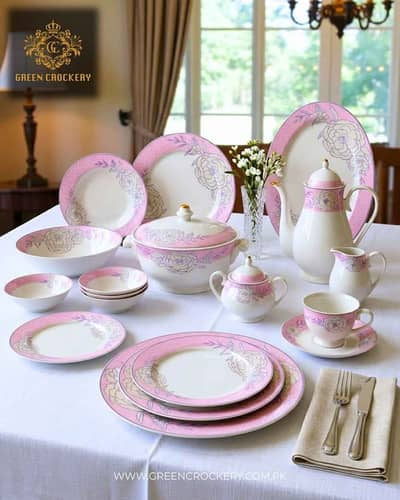 61 pcs dinner set bone orignal 8 person servng for buy 03176349259