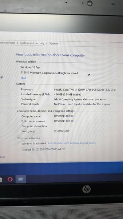 HP Laptop Second Generation