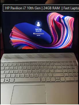 HP Pavilion i7 10th Gen | 24GB RAM | Fast Laptop for Work/Editing