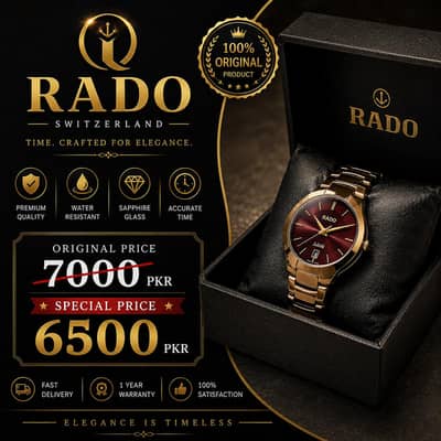 Rado Jubile Rose Gold Watch with Day & Date | Premium Quality