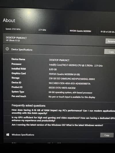 HP ZBOOK 15 G3