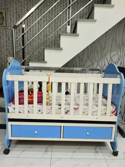 baby cot and mattress