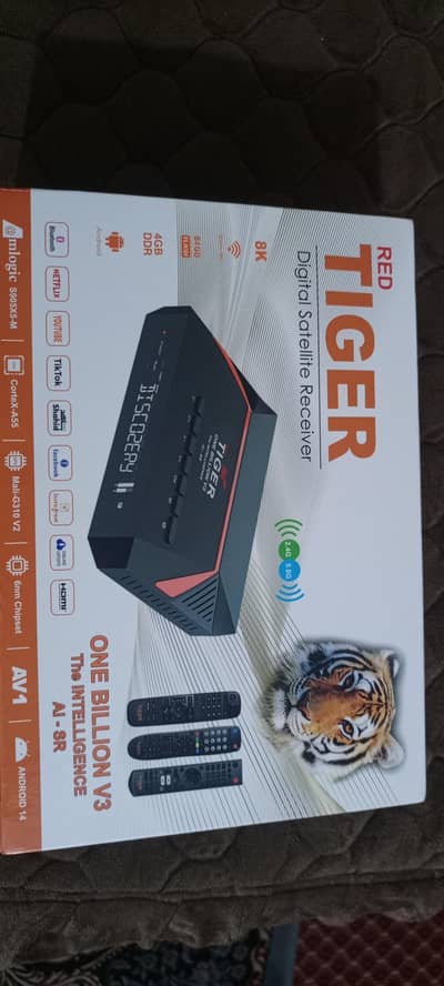Tiger One Billion V3 AI-SR Android 14  satellite receiver