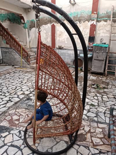 swing chair double pipe and set with coushin