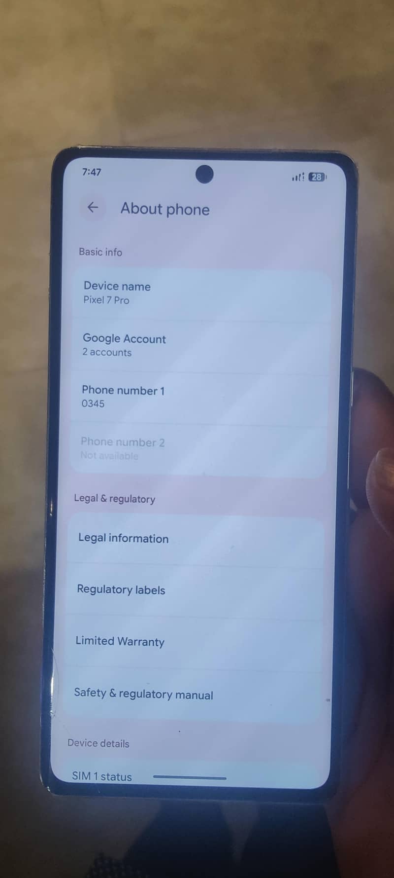 Google Pixel 7 Pro 4