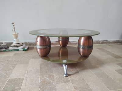 Centre table double glass