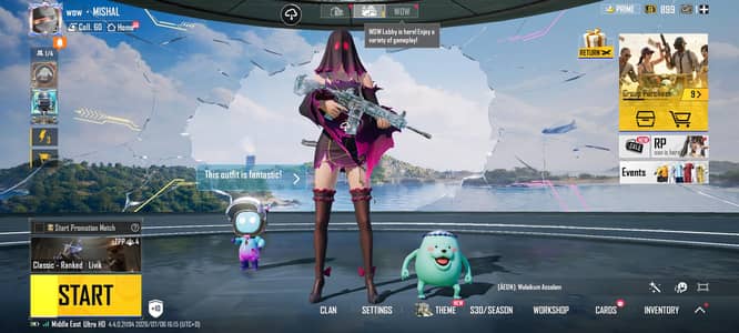 pubg gaming profile with rare items glacier lvl 5