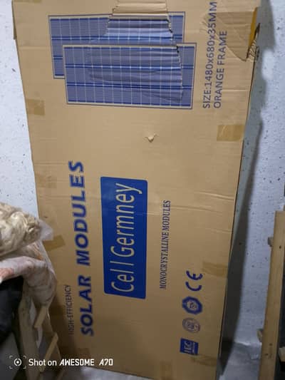2 solar panels 585,Battery ,cable,fan