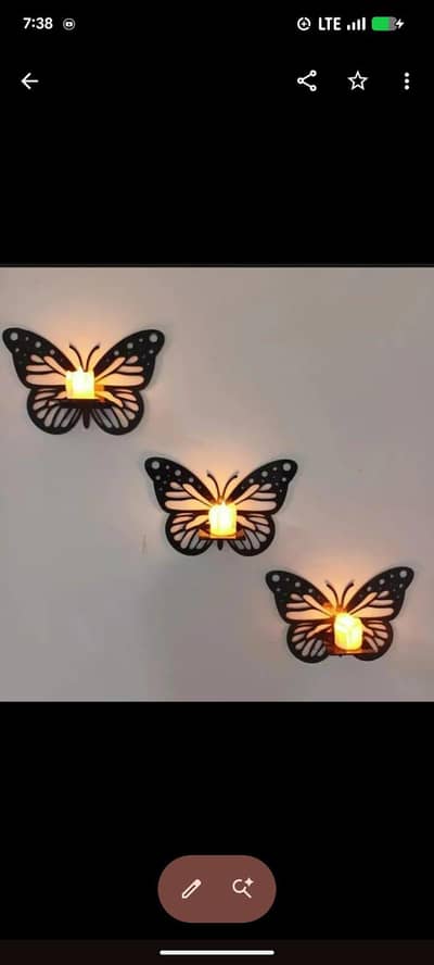Butterfly wall shelves