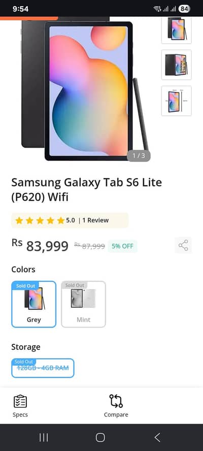 Samsung S6 Lite Tablet