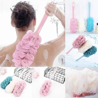 8"curved bath sponge brush for back & skin Exfolition