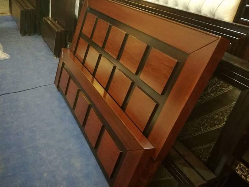 King Bed/wooden bed set/bed side tables/bed dressing table/almari 2