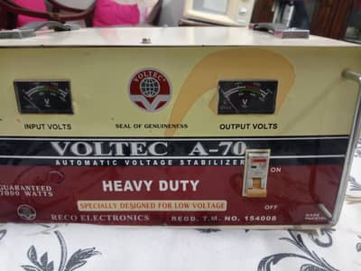 VOLTEC A-70 Heavy Duty AC Stabilizer -Like New – With Original Receipt