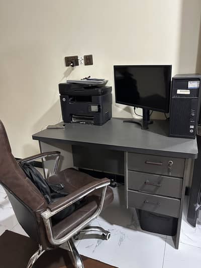 Computer table with chair just like new for sale