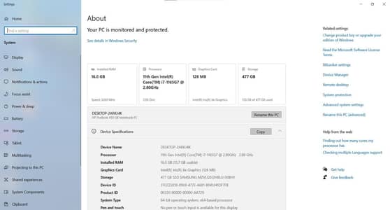 HP ProBook 450 g8 16 GB ram 512 GB ssd 100% ok