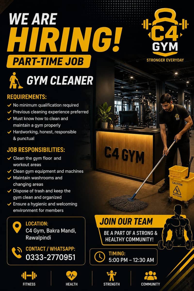 PART TIME CLEANER 0