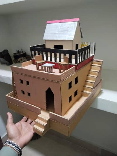 hand made card board home