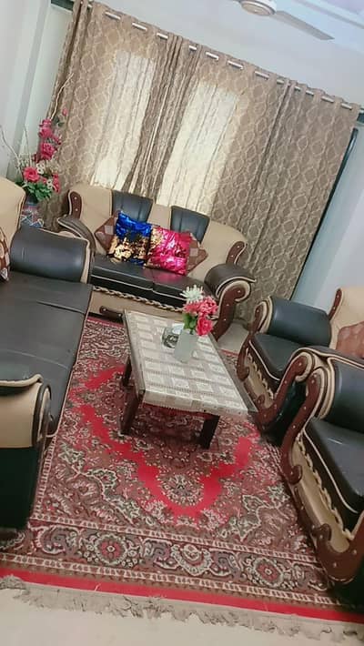 Leather 7 seater sofa