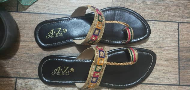 Elegant Multicolor Embroidered Women's Flat Sandals
