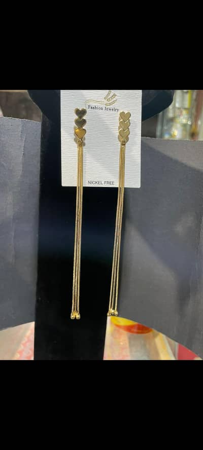 Heart tassel earrings