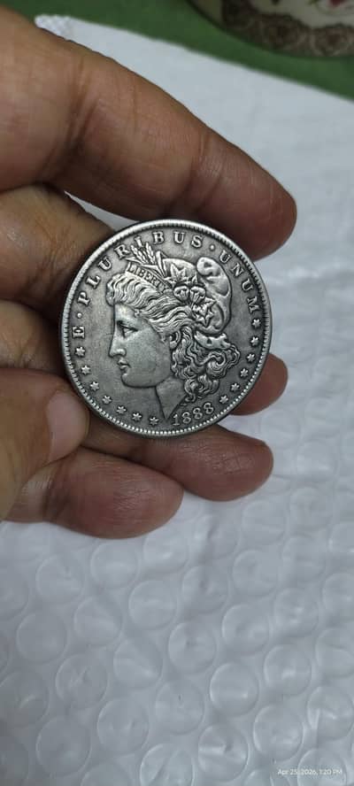 USA ANTIQ 1888 MORGAN DOLLAR OLD COIN, USA RARE COIN, LADY MORGAN COIN