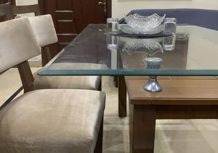 Dining Table with Six Chairs, and a Centre Table