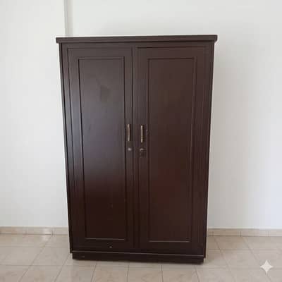 Pure Solid Wood Heavy 2-Door Wardrobe (Almari) - Mint Condition