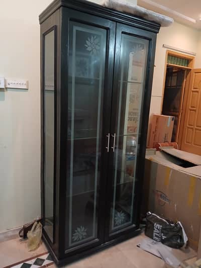 Dinning table with 4 chairs, show case/ display cabinet