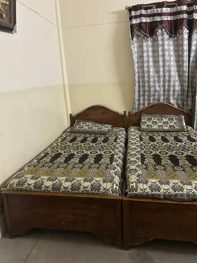 Two Single beds without mattress For Sale