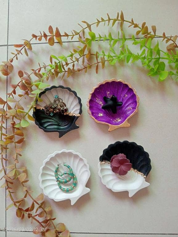 classic shell jewelry tray  handmade shell tray - minimal,soft, timeless. |handmade vanity tray | wedding gift | bridal shower gift | bridesmaid gift