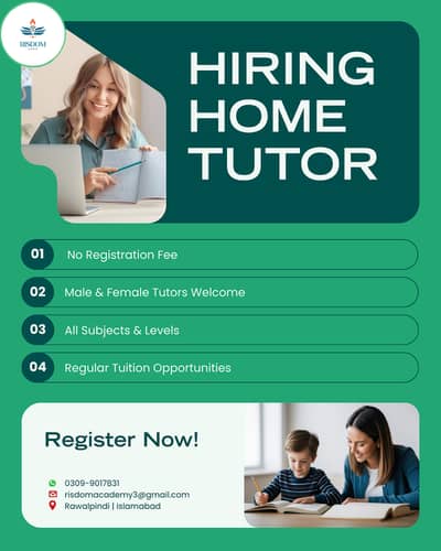 Need home tutors in Rawalpind & Islamabad
