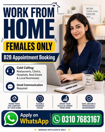 Work From Home Female Job | B2B Appointment Booking | WhatsApp Apply
