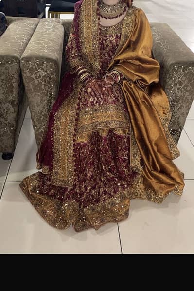 Ruby Colour Bridal wedding Dress