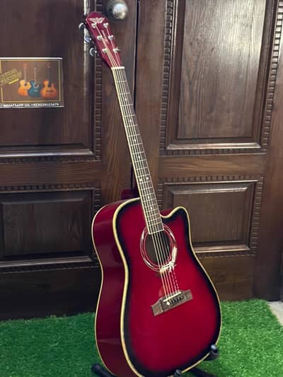 Imported Acoustic Guitar truss rod Atractive red clr jumbo size