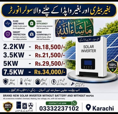 Brand new solar inverter  (start. minimum 1 solar panel)