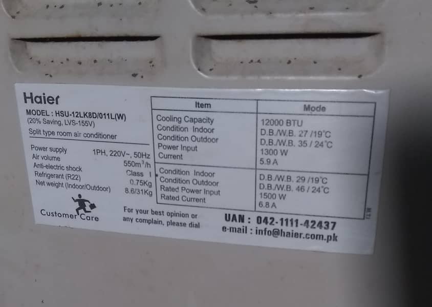 Haier Split Ac 1 Ton 6