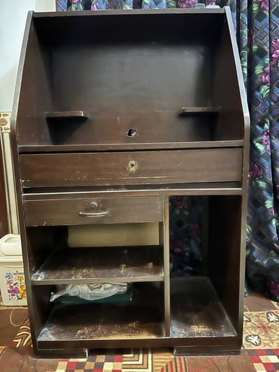 Wooden Computer Desk / Study Table With Storage Drawers