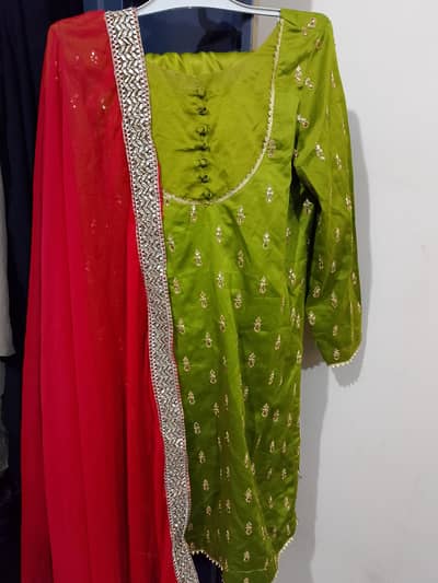 premium quality silk dress 3 pc