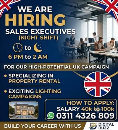 Hiring CSR / Sales Executives for UK/US Shift – Digital Buzz