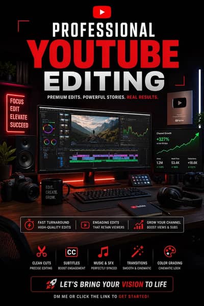 Professional Video Editing & Graphic Design Services need work